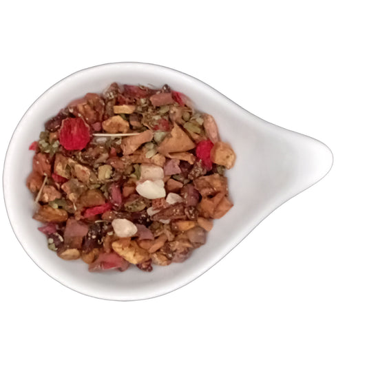 aromatisierter Früchtetee, Apfeltraum Moringa-Granatapfel-Himbeertee, loser Tee