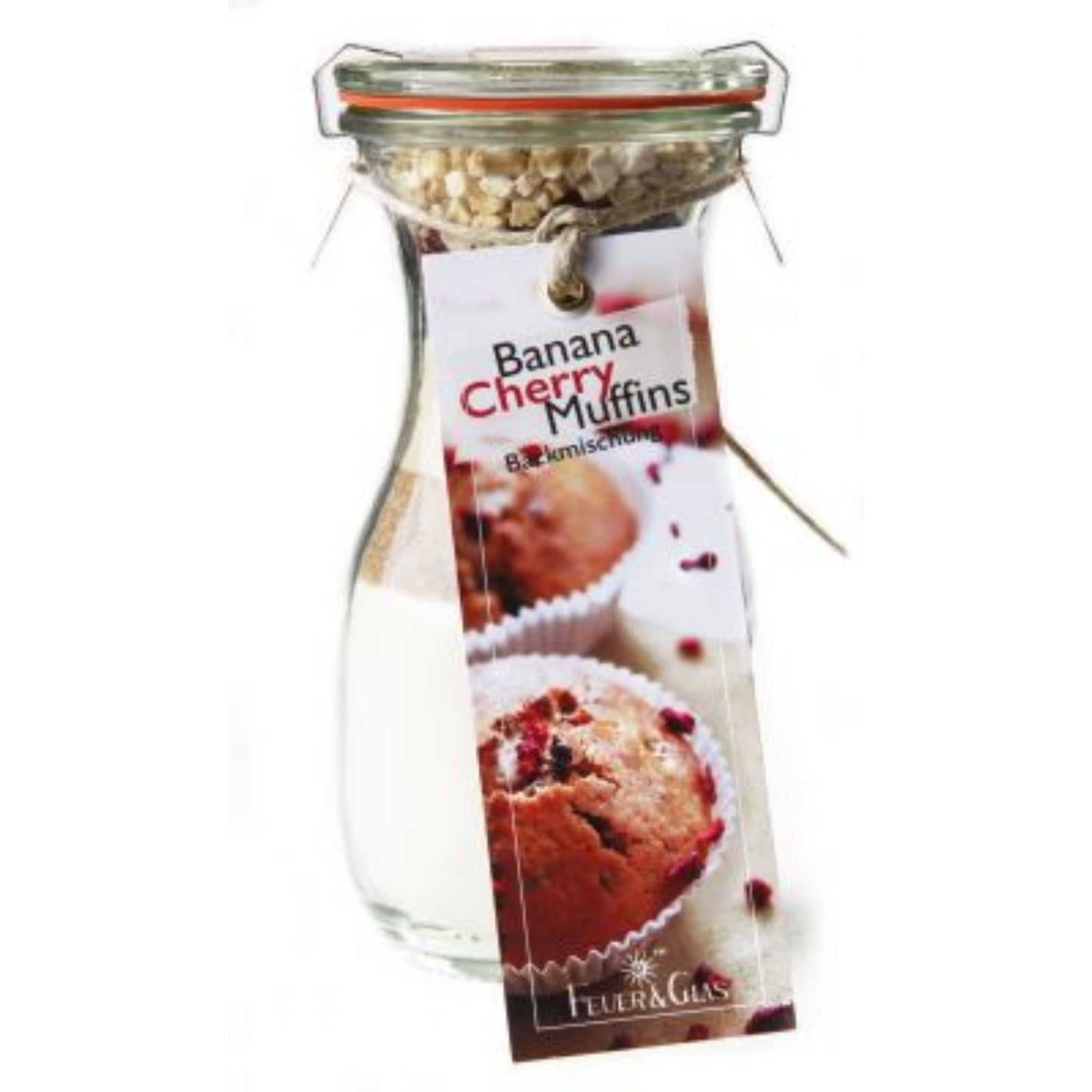 Banana Cherry Muffins Mini (250 ml), im Weckglas, Geschenkidee