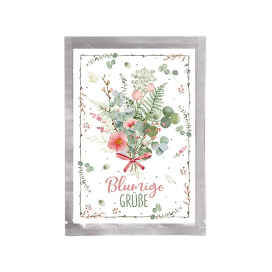 Saat Postkarte "Blumige Grüße"