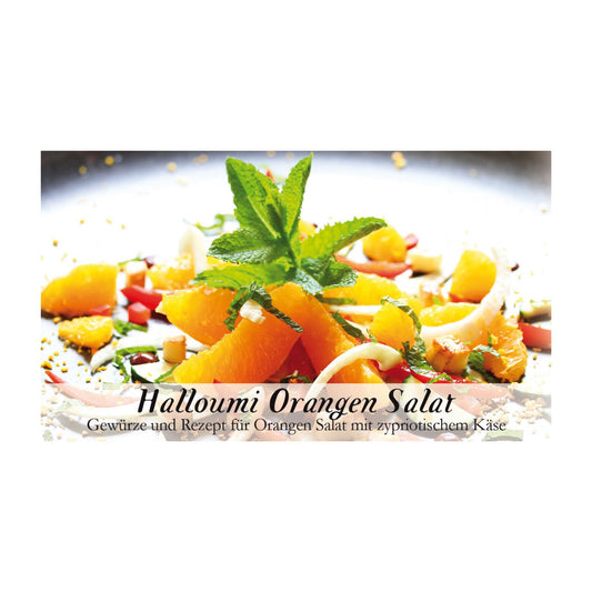 Halloumi Orangen Salat-Gewürzkasten
