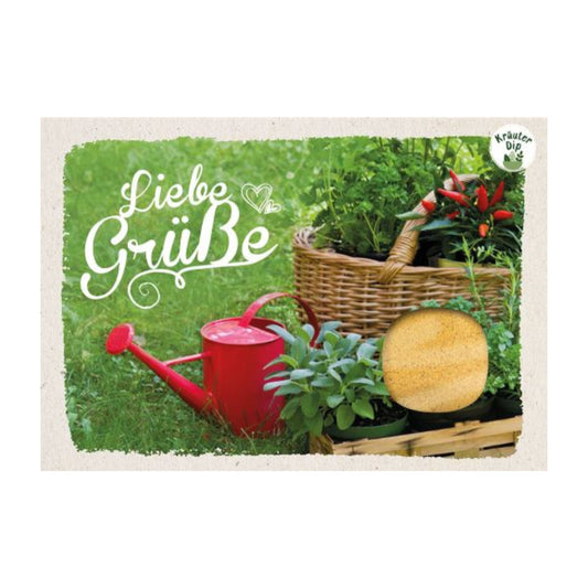 Postkarte "Liebe Grüße" Gewürze
