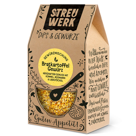 Streuwerk, Bratkartoffelgewürz, Würzen, Bratkartoffel, Schäfer Gewürze