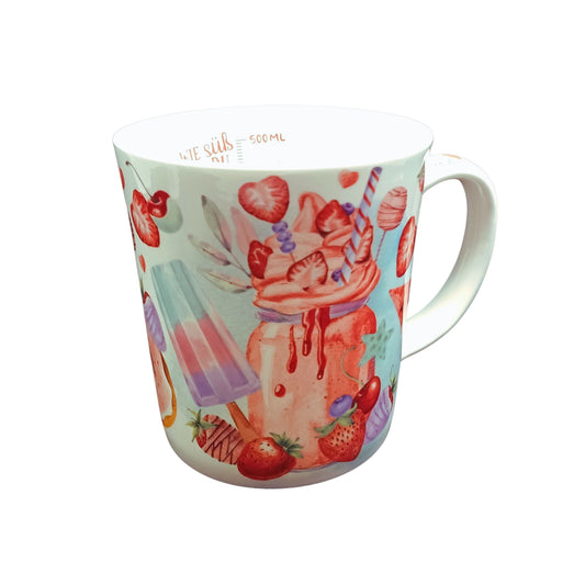 Becher Erdbeerspaß Porzellan