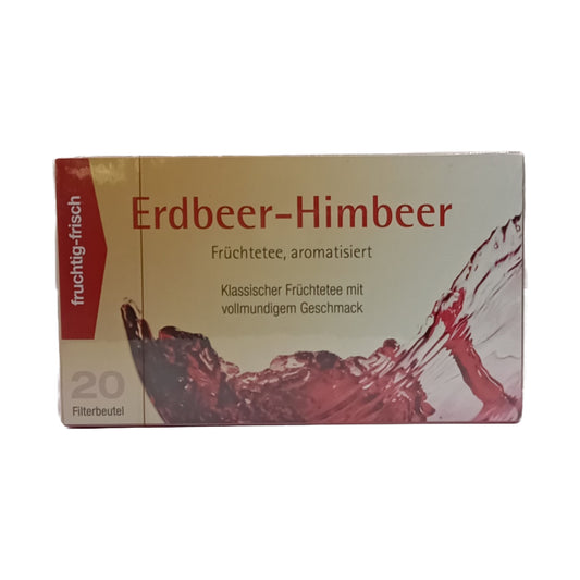 Erdbeer-Himbeer Früchtetee aromatisiert 20 Teebeutel (60g)