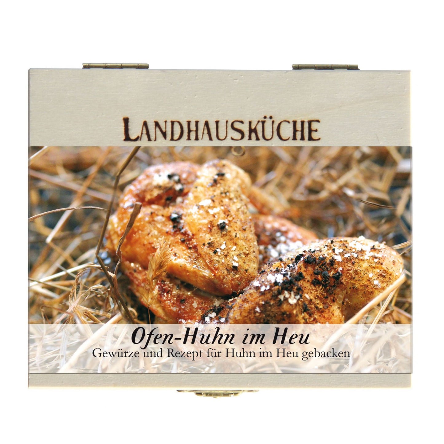 Ofen-Huhn im Heu-Gewürzkasten