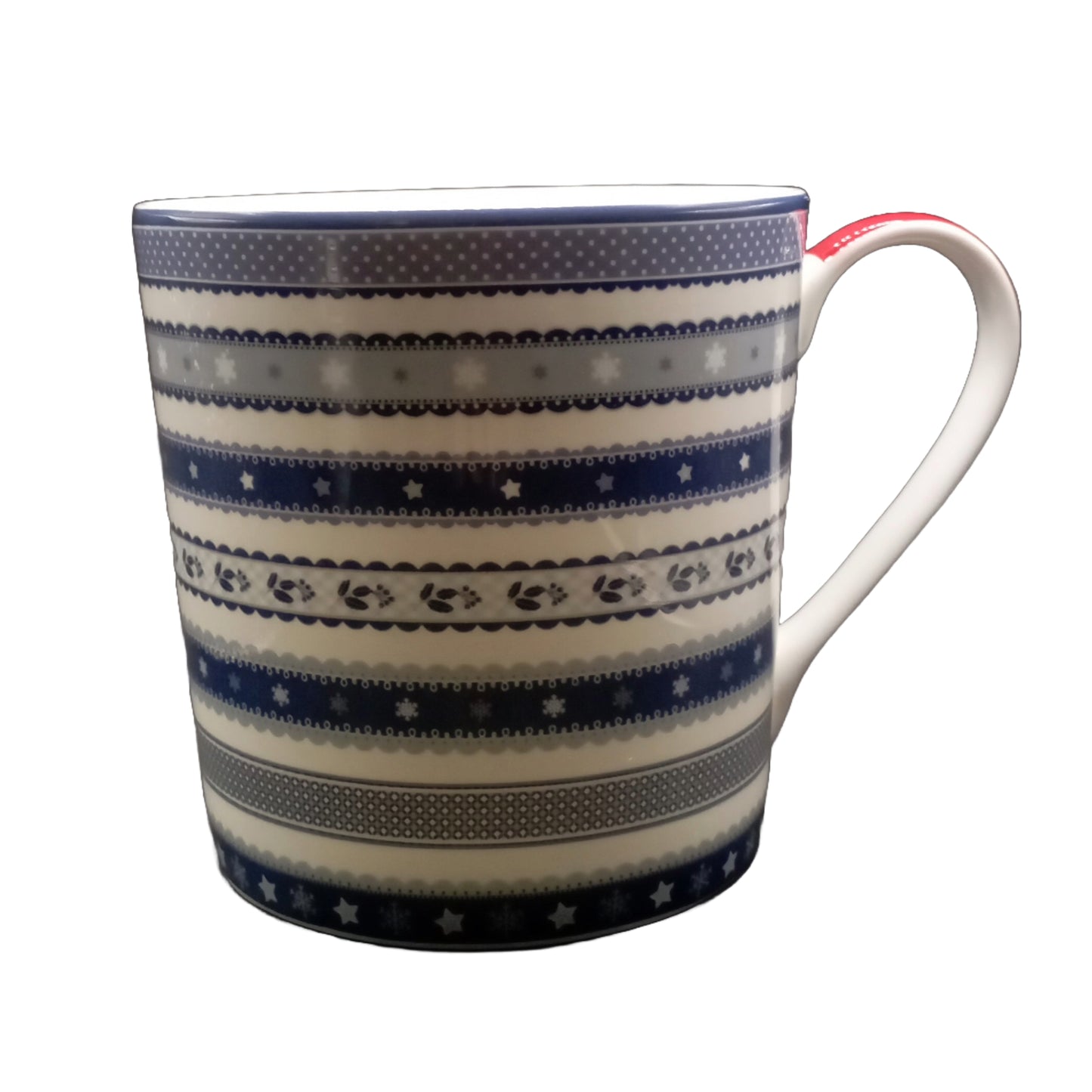 Becher Christmas Ribbon Blau, Tasse, Weihnachten