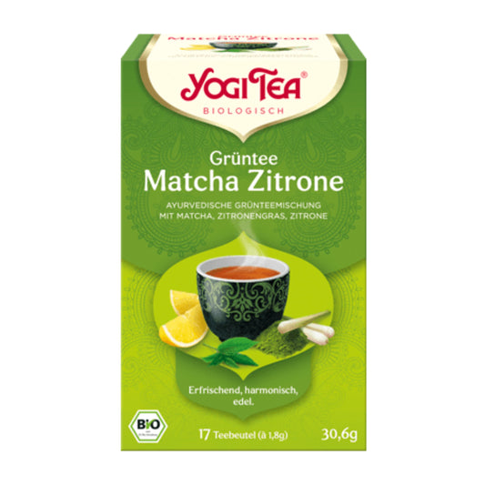 YogiTea Grüntee Matcha Zitrone 17Teebeutel (30,6g)